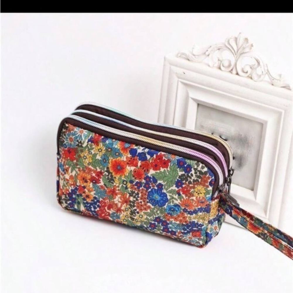 Amazon Women's Clutch Bag Three-Layer Long Purse Clutch